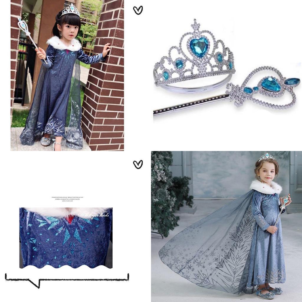 Elegant Frozen Princess Elsa Dress For Girls Ideal Christmas Party Outfit