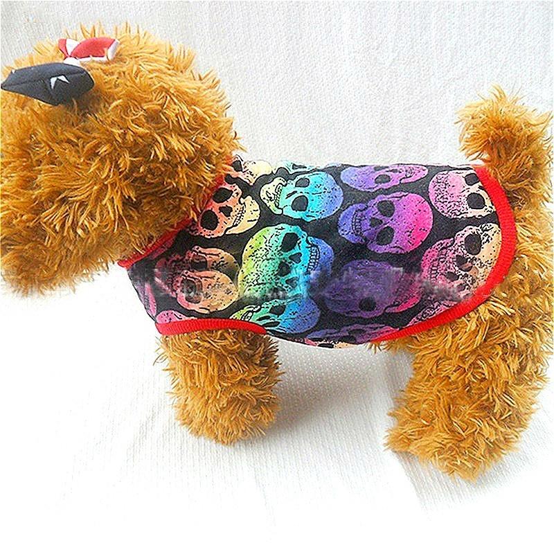 Autumn Dog Clothes For Halloween Skeleton Pattern Halloween Dog Clothes Dog Clothing Pet Apparel XL-03