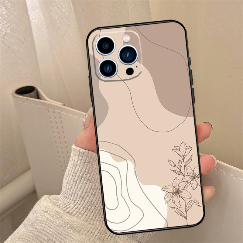 Abstract Plants Phone Case For iPhone 17 16 15 14 13 12 11 Pro Max mini 15 16 Plus 16e 17 Air Cover Coque