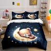 Sweet Bear Moon Decor Set Multiple sizes kid's and adults' bedroom Exquisite 3PC bedding set gift