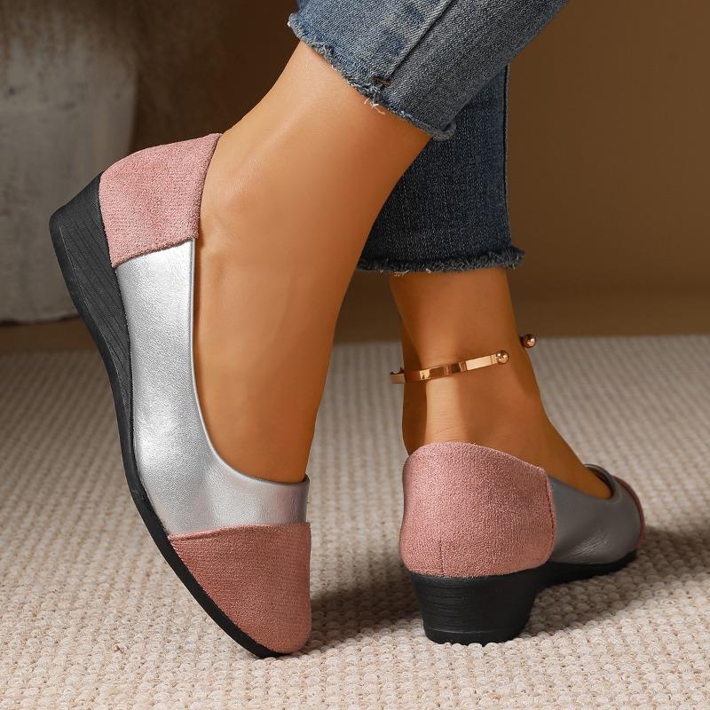 Fashion Women's Round Toe Wedge Heels Shoes Solid Color Casual Breathable Single Shoes Women Loafers Slip on Sneakers Zapatos De Mujer