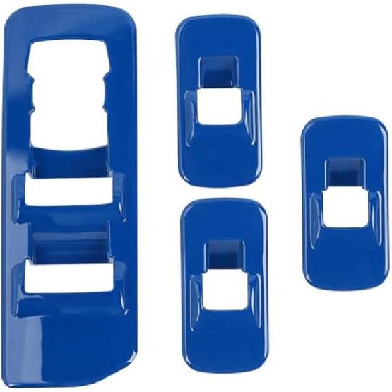 Keptrim for F-150 ABS Carbon Fiber Window Lift Switch Door Lock Trim for 2015 2016 2017 2018 2019 2020 Ford F150, 4pcs