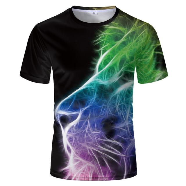 Fashion 3d T-shirt Animal Lion Shirt Camiseta 3d T Shirt Men Funny T Shirts Mens Clothing Casual Fitness TeeTop Tiger Tshirt