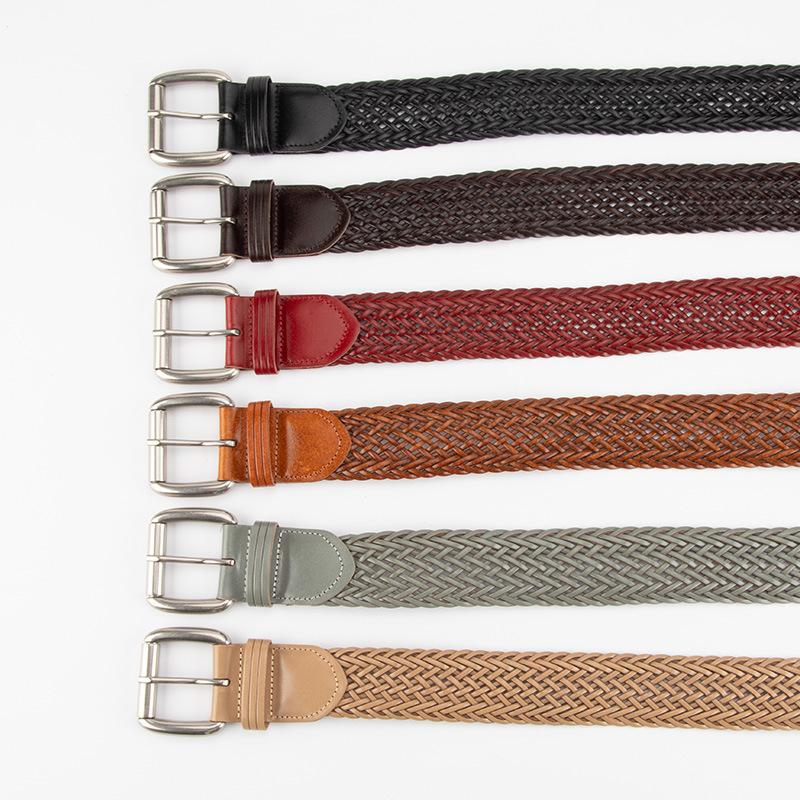 Non-Porous Women'S Woven Belt Retro Decorative Casual Pants Jeans Belt Women'S