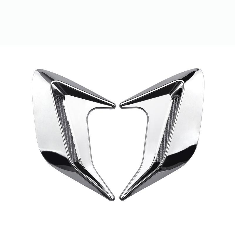 2Pcs 3D Car Side Vent Sticker Air Flow Fender Intake Sticker Shark Gills Side Vent Stickers Car Side Fender Vent Sticker Deco