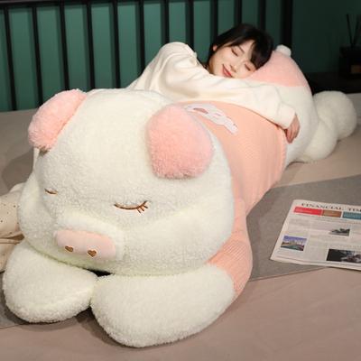 Oversized Sweater Pig Plush Toy Cute Lying On The Pig Big Throw Pillow Girl Bed Holding Sleeping Doll Gift