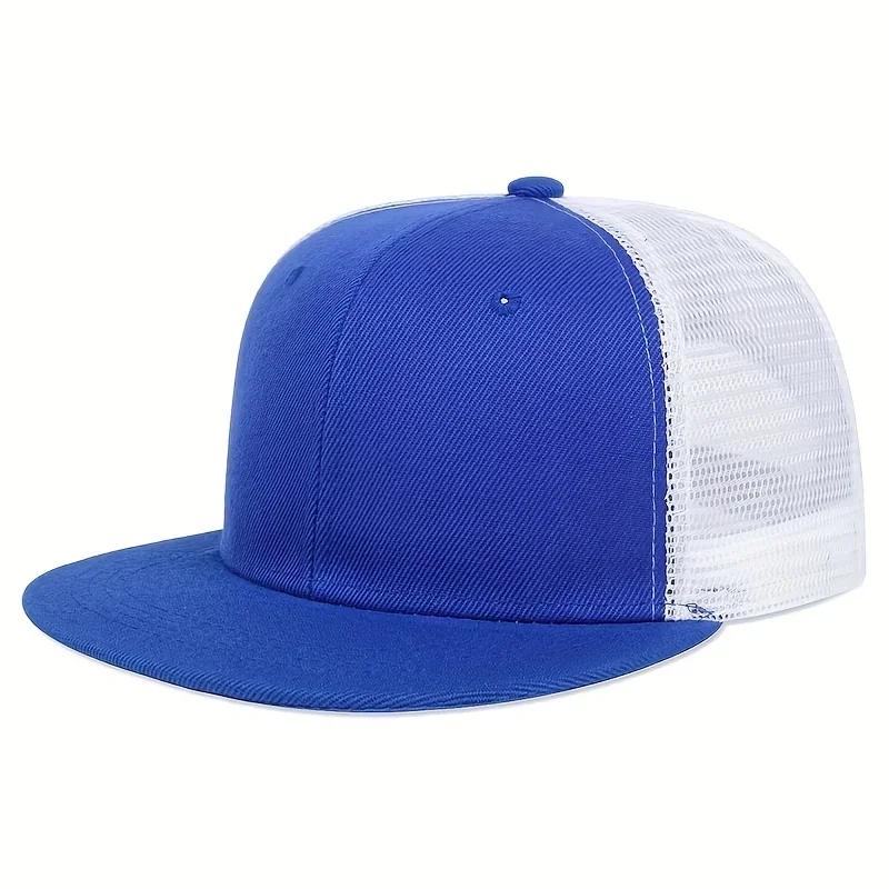 Unisex Solid Color Splicing Hip-hop Hats Spring Autumn Adjustable Casual Snapback Baseball Caps Outdoor Sunscreen Hat
