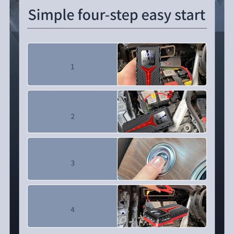 Powerful Portable Battery Bank Versatile Vehicle Starter Reliable Jump Starter 8000A Battery Start Engine In Seconds