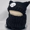 Y2K Anime Ear Cap Windproof Hat Female Beanie Headwear Handcrochet Pullover Hat