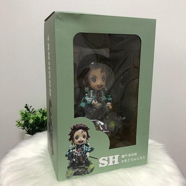 16cm Demon Slayer Anime Figure Sd Kochou Shinobu Action Figure Kimetsu No Yaiba Show Hand Kamado Tanjirou Figurine Doll Toys