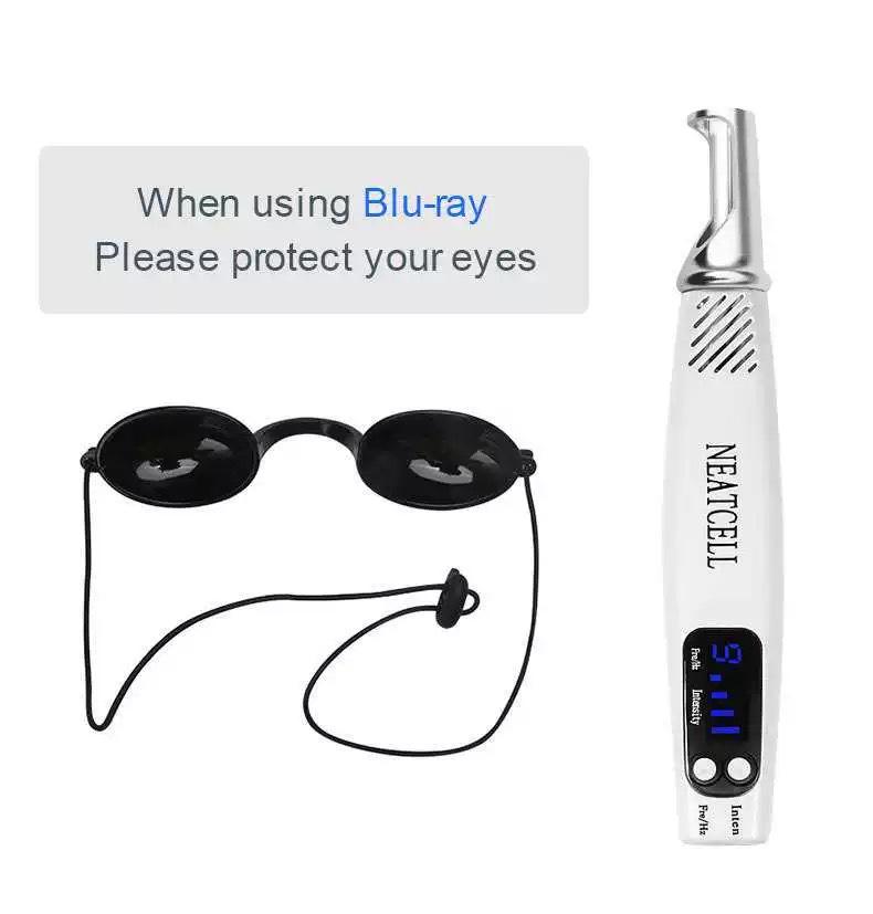 Portable Picosecond Laser Pen for Mole and Freckle Removal with Red and Blue Light