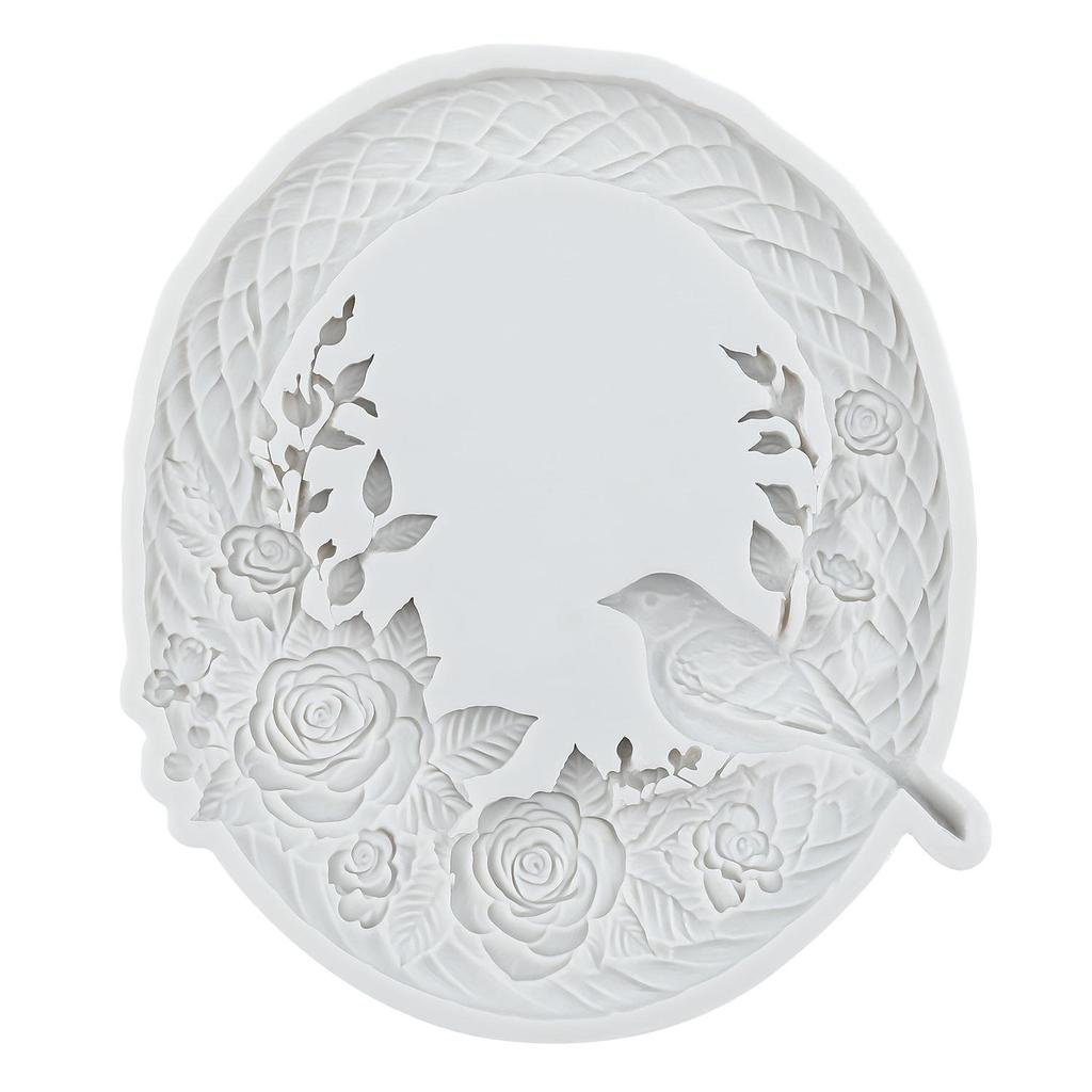 Bird Photo Frame Silicone Mold Picture Frame Fondant Molds Cake Decorating Tools Cupcake Topper Candy Resin Clay Chocolate Gumpaste Mold