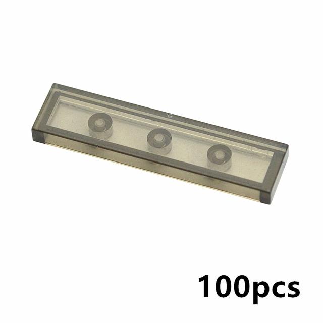 100pcs DIY Building Blocks Smooth Figure Bricks 1x4 Colorful Educational Ceramic Flat Tile Blocks Compatible 2431 Creative Toys