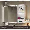 Curved Space Aluminum Smart Mirror Cabinet: Wall-Mounted, Multi-Functional Bathroom Storage with Rounded Corners.