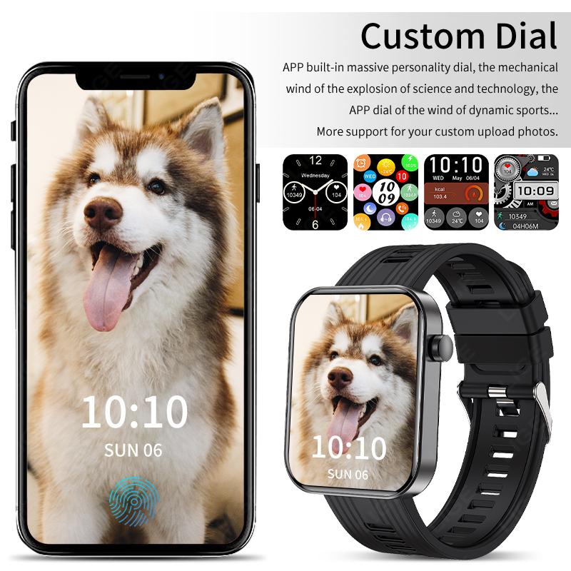 Bluetooth Call Smartwatch For Women Men Health Monitoring Voice Assistant Bracelet Custom Dial Sports Fitness Smart Watch