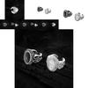 Unique 925 Silver Copper Adjustable Ring With Classic Black Onyx For Women
