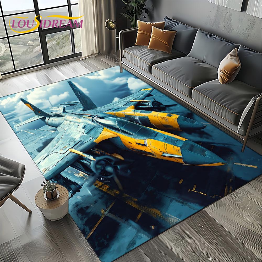 3D Vesmír Spitfire Letadlo Letectvo Jet Stíhačka Kreslený Koberec Kobereček pro Obývací Pokoj Ložnici Pohovku Dekorace, Protiskluzová Podložka na Podlahu