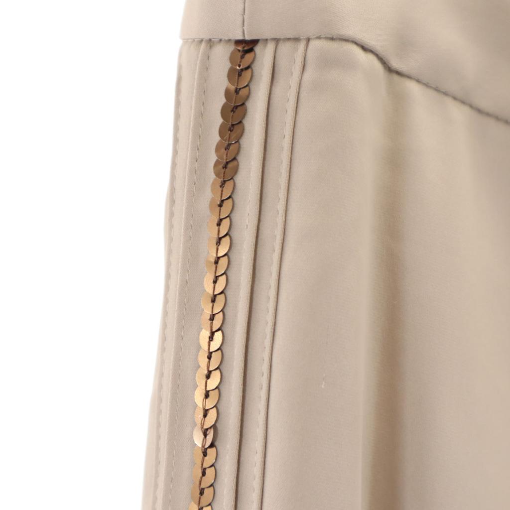 UNITED ARROWS Slits Made in Japan Sequin Sideline Pants 36 beige Lined Women Used