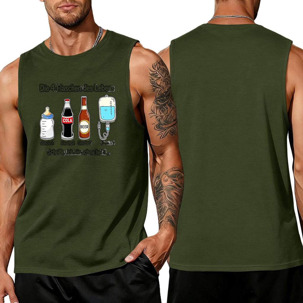 Men Sleeveless Tank Top Casual Summer Shirt Loose Fit Muscle Tee Breathable Lightweight Daily Wear