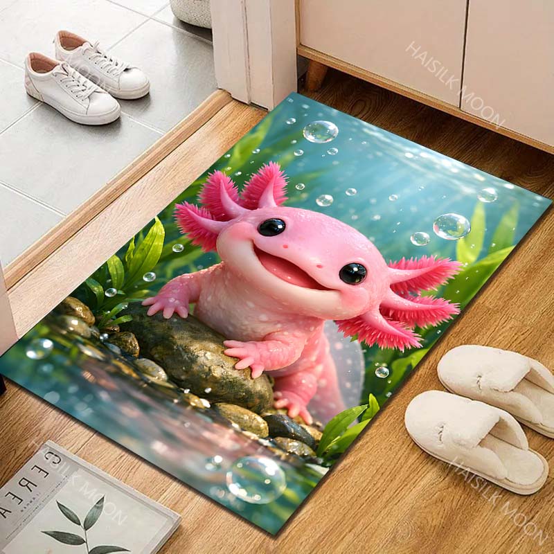 Multiple sizes Pink axolotl underwater Carpet for Living Room Bedroom Sofa Home Decor Rus Non-slip Floor Mat Luxury Gift