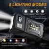 LED Lights, Flashlights, LED Lights, Glare COB Keychain Lights, USB Emergency Lights, Strong Magnetic Maintenance Work Lights, Portable Lighting