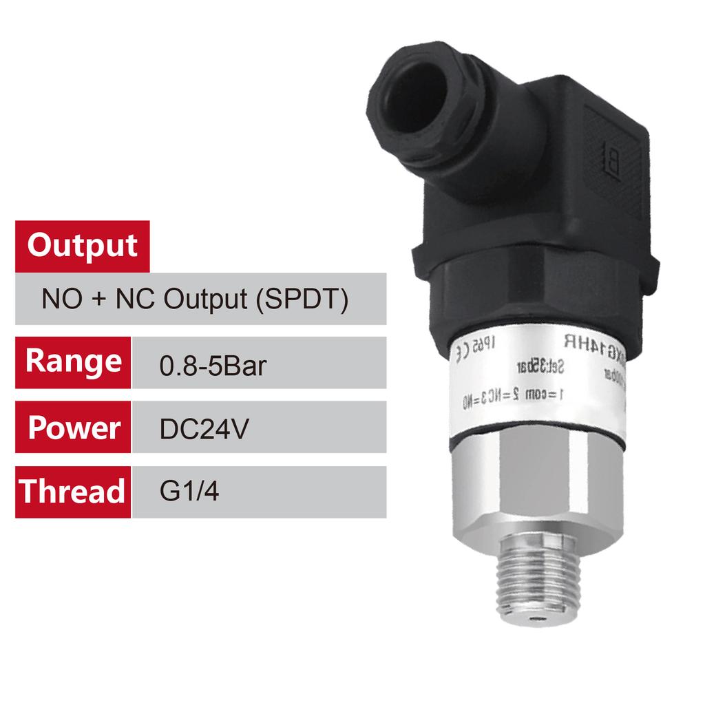 Adjustable Mechanical Pressure Switch Hydraulic Oil Water Pump Air Compressor Stainless Steel Diaphragm Type