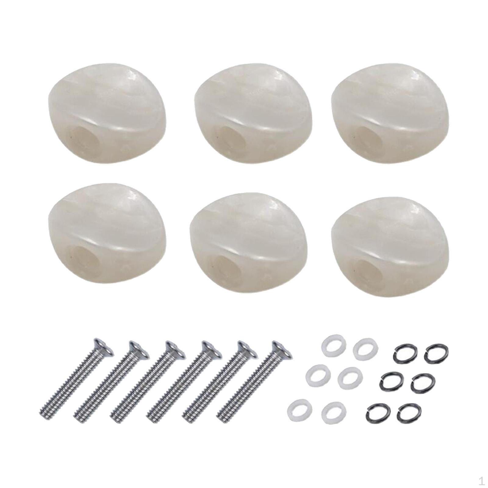 Guitar Tuning Pegs Set for Acoustic And Folk Instruments - Pack of 6 Argent