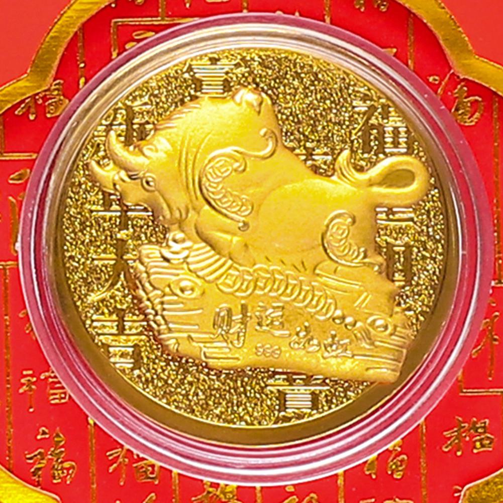 2021 Gold Coin Red Envelope Gold Foil Commemorative Coin Gold Red Packet