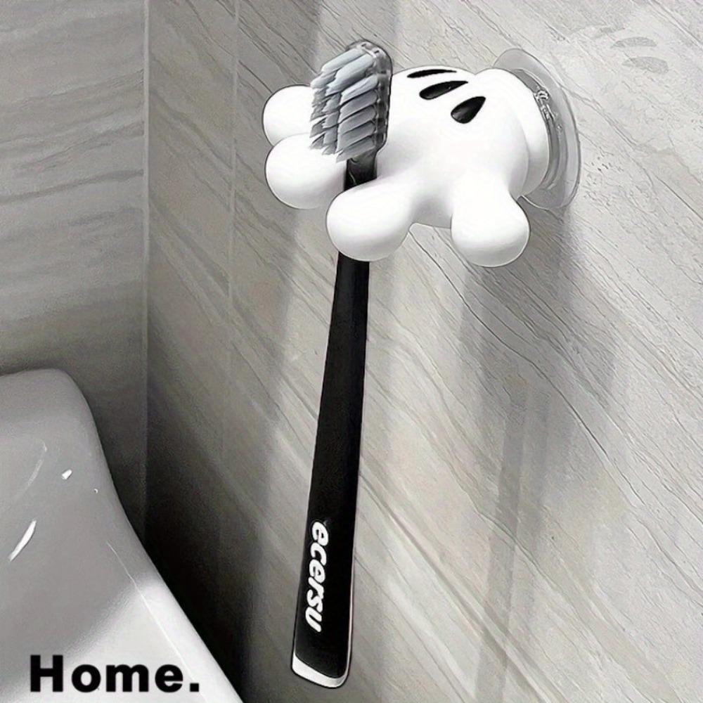 Cartoon Palm Toothbrush Holder: Easy Install, Fun Storage for Kids' Bathrooms - Space Saver