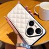 Three-dimensional Puff Check Fragrance Style Leather Case For Huawei Pura80 Ultra Pura 80 Pro 70 60 Mate 70 Pro + 60 50 Cover