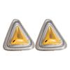 Geometric Gold and Silver Tone Studs Earrings for Women Fashion Vintage Texture Ear Accessories Lightweight Jewelry