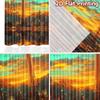 Set Of 2 Flat Printing Curtains Without Rod Futuristic City Sunset April Fools Is Day Holiday Digital Made Polyester