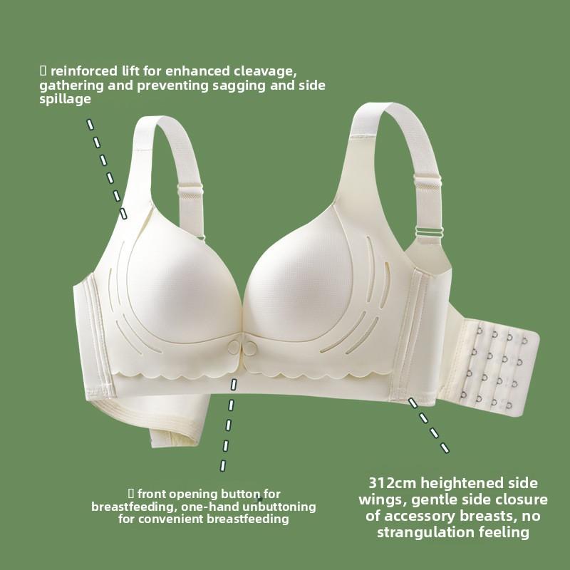 Seamless Maternity Nursing Bra Soft Breathable Front Closure Breastfeeding Bra Pregnancy Postpartum Wireless Comfortable Support Underwear