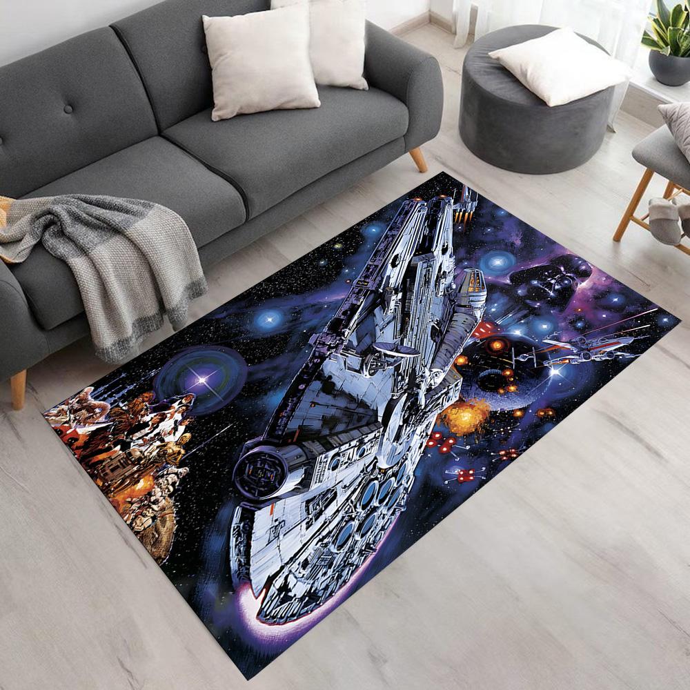 Star Wars Floor Rug Office Rug Suitable for Bedrooms Balcony Dormitory Playrooms Anti-slip Rug Decorate Offices Wedding Party Gift