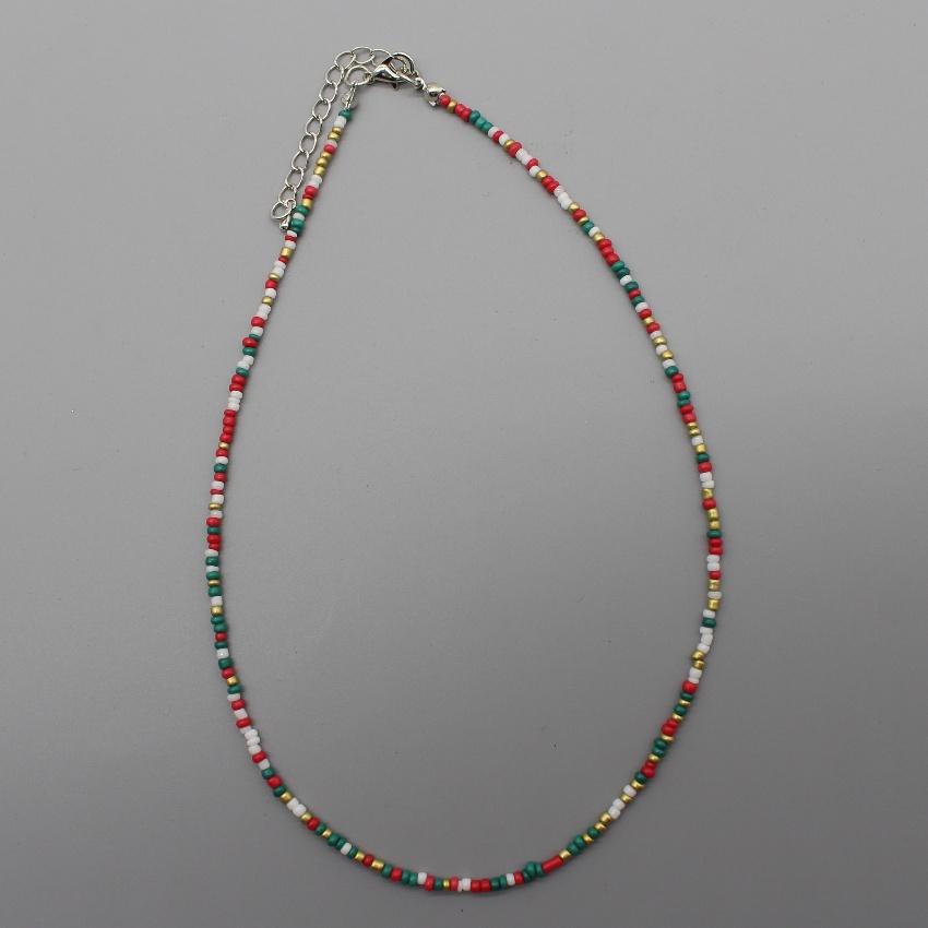 Simple Seed Beads Strand Choker Necklace Women String  Collar Charm Colorful Handmade Bohemia Collier Femme Jewelry Gift