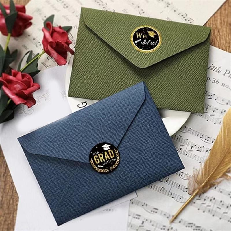 500 Pcs Round Graduation Sticker Congrats Grads Labels Graduation Caps Sticker Party Supplies