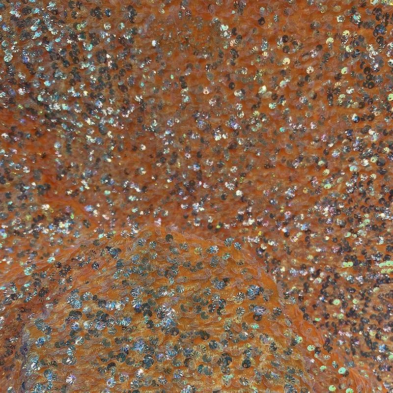 Barevná lesklá flitrová látka Olejově lesklá tylová látka Materiál na svatební šaty Různé styly Domácí flitrová látka Ozdoba oblečení