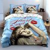 Retro Pin-Up Style Bedding Set Bedding Duvet Cover Set Duvet Cover Pillowcases (1*Duvet Cover 2*Pillowcases, Without Duvet Insert)