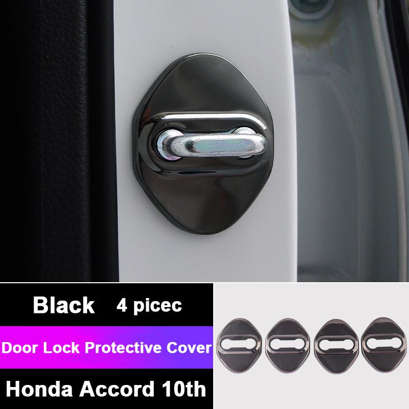 Stainless Car-Styling Car Door Lock Protection Cover Case For Honda Accord X 10th 2018    2022 Hybrid Accessories