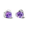 Korean Style Rhinestone Heart Stud Earrings for Women