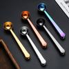 1pcs 2-in-1 Coffee Spoon With Sealing Clip Long Handle Spoon Multi-functional Measuring Spoon  Home