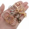 20pcs/Set Heart-shaped Rotary Lobster Clasp with Key Ring for Key Chain Bag Holder Keychain for DIY Jewelry Making Supplies