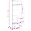 Wardrobe Sonoma Oak 80 x 50 x 200 cm Particleboard