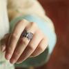 S925 sterling silver Nanhong butterfly ring retro style old Guochao cheongsam index finger ring women's fashion new adjustable