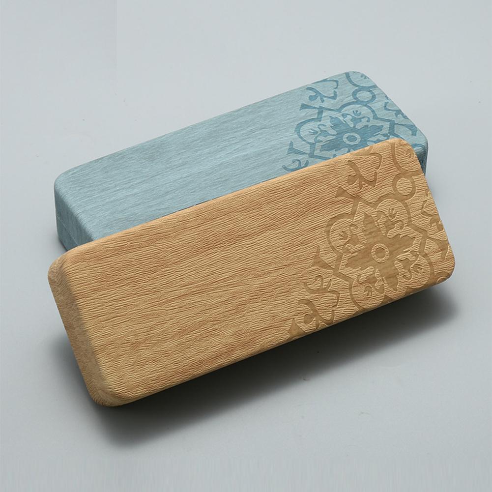 Vintage Floral Print Glasses Case Simple Rectangular Glasses Storage Box Scratch-Resistant Leather Lined Glasses Organizer