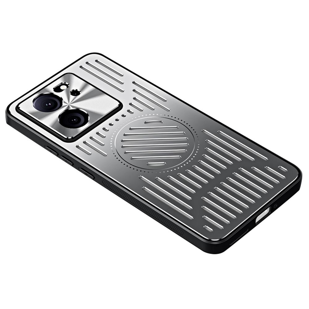 For Xiaomi Redmi K60 Ultra/13T/13T Pro TPU+Aluminum Alloy Hollow Heat Dissipation Phone Back Case