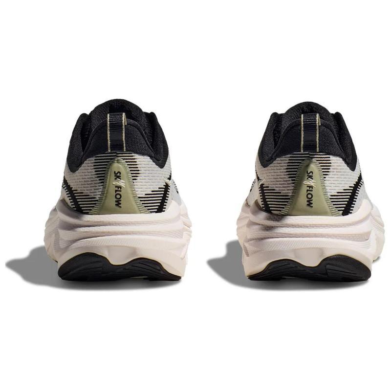 HOKA One One SKYFLOW Anti Slip Wear Resistant Low Top Casual Running Shoes Women's White Black Sneakers 1155113-bwht