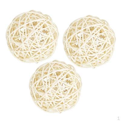 Wicker Rattan Balls - Decorative for Bowls, Vase Filler, Coffee Table Decor, Wedding Party