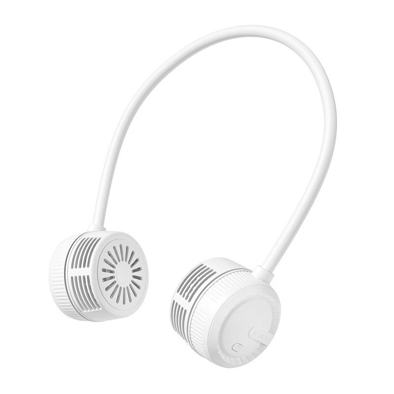 Cross-border USB Rechargeable Leafless Neck Fan - Quiet, Portable, and Hands-free Turbine Design. English Manual