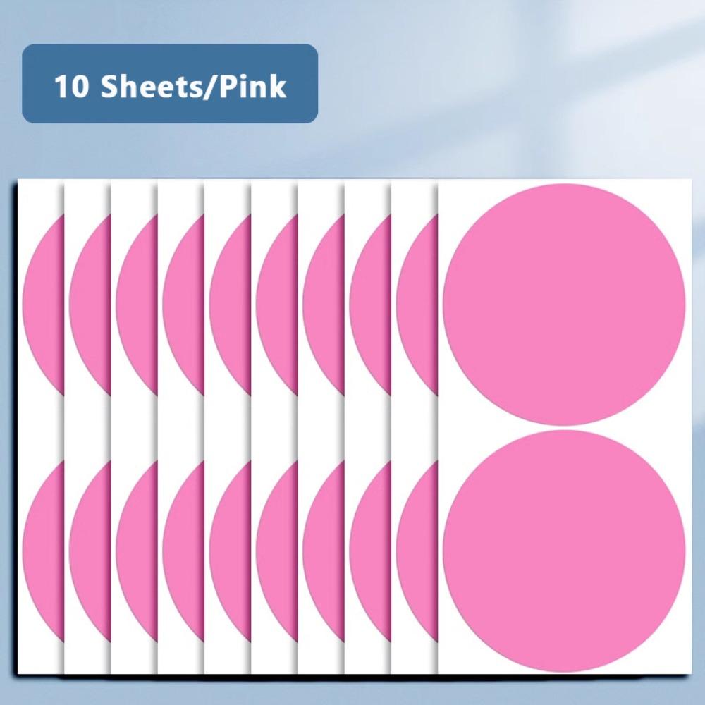 10Sheets Colored Self-adhesive Stickers 10cm Label Sticker Classification Dot Sticker  Office Use